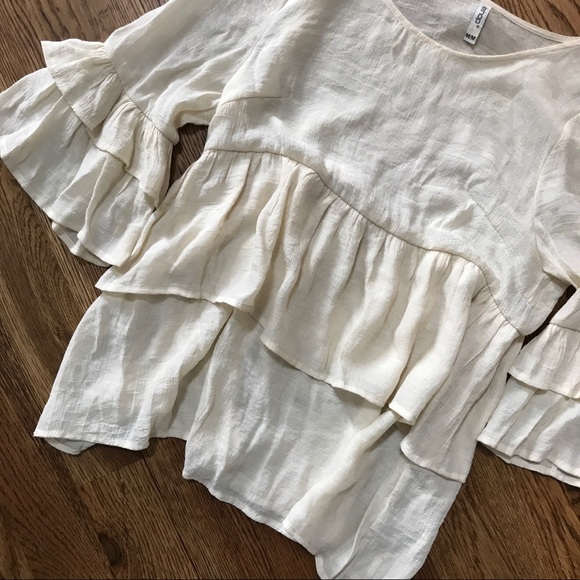 Leshop Tops - “Leshop” Ruffled Blouse